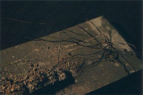 object: wood and metal - detail