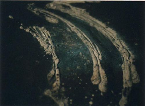 painting on wood, mixed media - detail